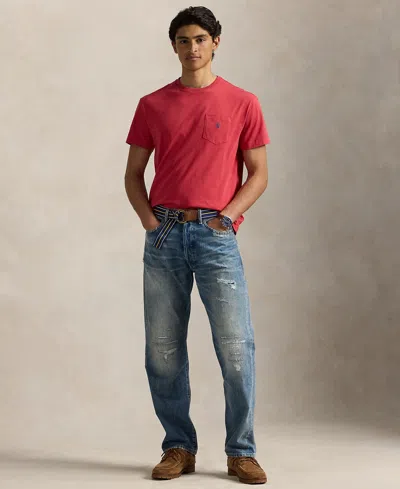 Polo Ralph Lauren Classic Fit Jersey Pocket Tee In Red