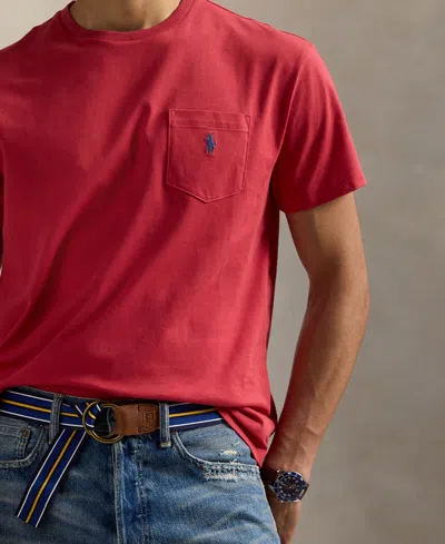 Polo Ralph Lauren Classic Fit Jersey Pocket Tee In Red