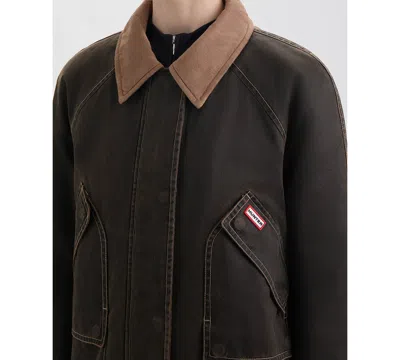 Hunter Bex Washed Wax Hunting Jacket In Brown