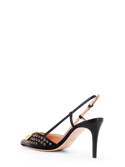 Valentino Pointed Toe Slingback Pumps Featuring Studs In Blue