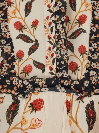 Farm Rio Berry Garden Cream Mini Dress Berry Garden Cream In Multi