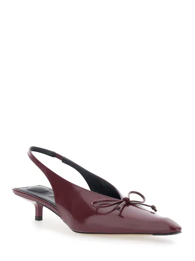 Jacquemus The "cubisto" Slingbacks In Burgundy