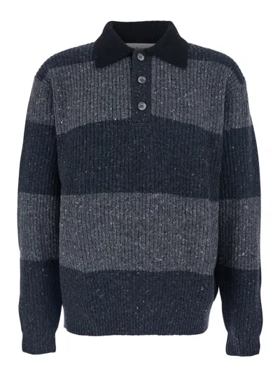 Dunst Unisex Chunky Rugby Sweater In Gray