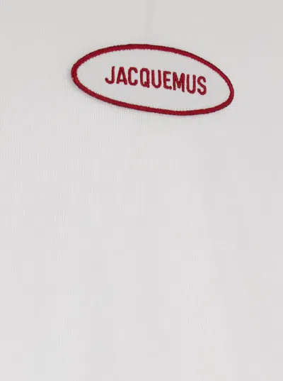 Jacquemus Crew Neck Short Sleeve Fitted T-shirt In White