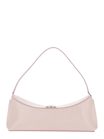 Jacquemus Le Calisso Pink Shoulder Bag With Engraved Snap Button In Leather In Pink