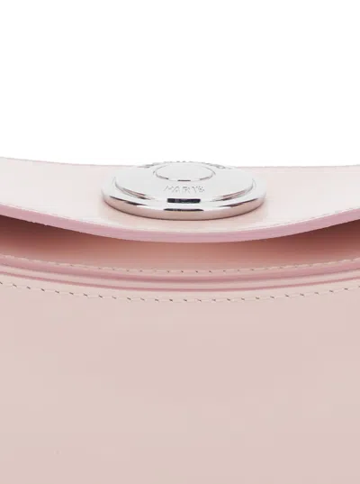 Jacquemus Le Calisso Pink Shoulder Bag With Engraved Snap Button In Leather In Pink