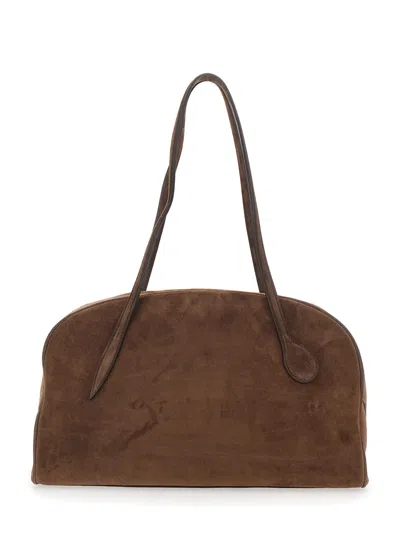 Little Liffner Brown Handbag In Suede In Brown