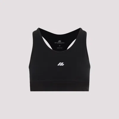 Balenciaga Activewear Sleeveless Top In Matt Nylon Blend In Black