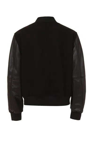 Roberto Cavalli Black Leather Bomber Jacket Just Cavalli In Black