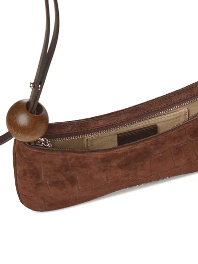 Jacquemus Le Bisou Perle Shoulder Bag In Brown