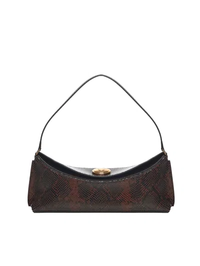 Jacquemus Le Calisso Snake-embossed Leather Shoulder Bag In Brown