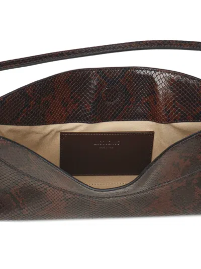 Jacquemus Le Calisso Snake-embossed Leather Shoulder Bag In Brown