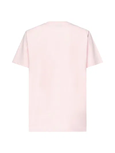 Coperni Embroidered Cotton T-shirt In Pink