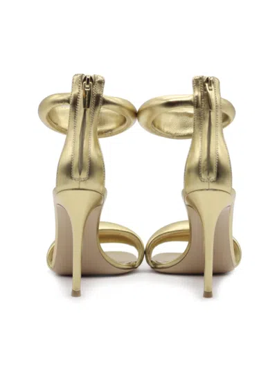 Gianvito Rossi Metallic Napa Ankle-cuff Stiletto Sandals In Gold