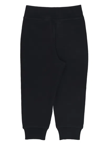 Burberry Jackson Check Trim Cotton Jogging Pants In Black