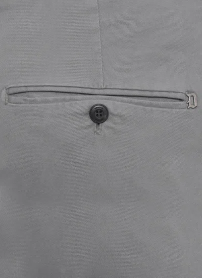 Dondup Straight Leg Trousers Rolled Cuffs In Gray