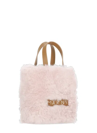 Marni Luxurious Handbag Featuring Removable Strap In Pink
