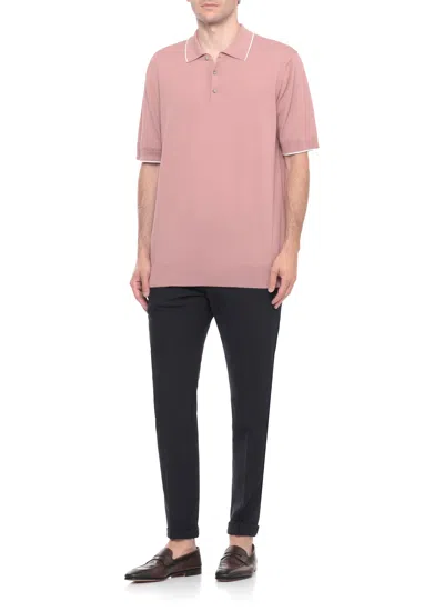 Dondup Straight Leg Wool Blend Trousers With Pockets In Blue