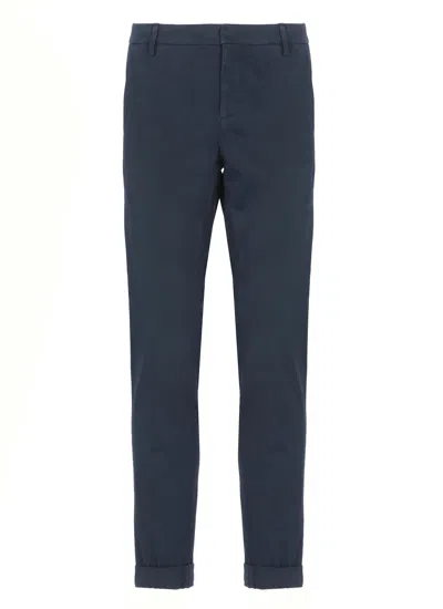 Dondup Mid-rise Tapered Chinos In Blue