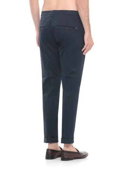 Dondup Mid-rise Tapered Chinos In Blue