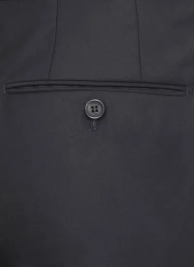 Incotex Flat-front Cotton Trousers In Blue