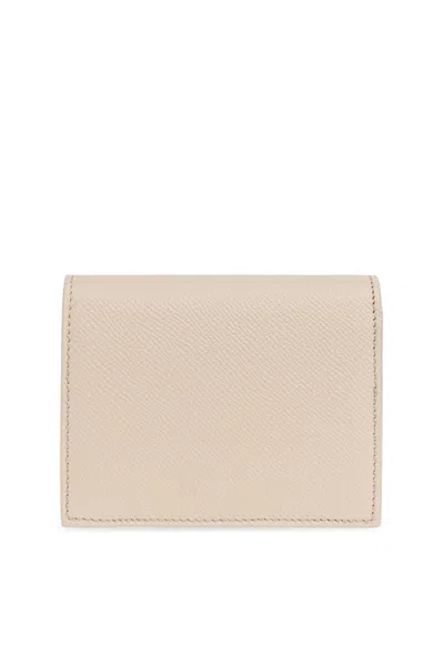 Ferragamo Leather Wallet In Neutral
