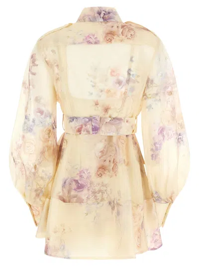 Zimmermann Hypnotic Utility Mini Dresses Pink In Multi