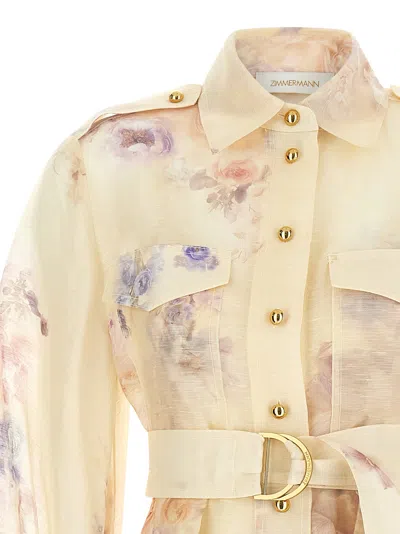 Zimmermann Hypnotic Utility Mini Dresses Pink In Multi