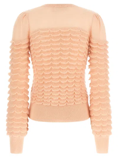 Zimmermann 'hypnotic Scallop' Sweater In Pink