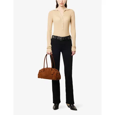 Paige Womens Black Shadow Manhattan Boot High-rise Slim-leg Denim Jeans In Black