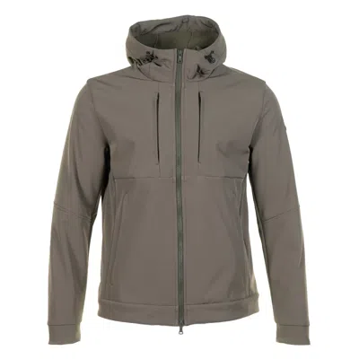 Paul & Shark Re-shark Shell Hooded Jacket Military Green In Gray