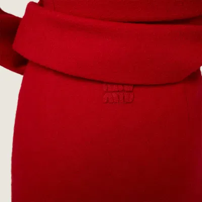 Miu Miu Mohair Skirt In Red