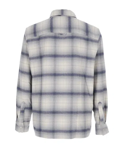 Won Hundred Classic-collar Check Shirt In Gray