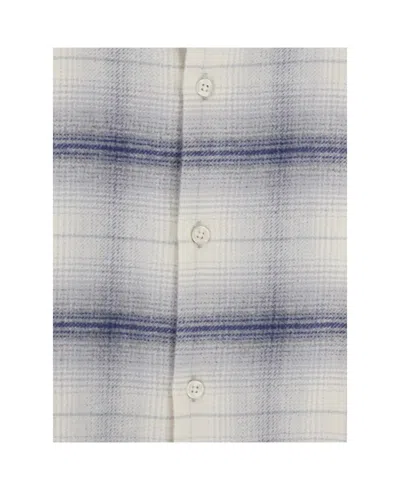 Won Hundred Classic-collar Check Shirt In Gray