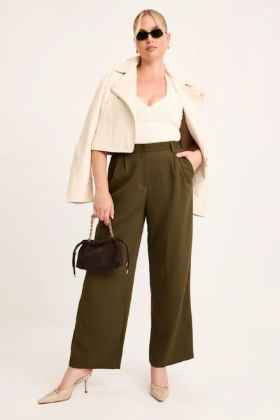 Lulus Dafina Ivory Mesh Ruched Halter Bodysuit In White