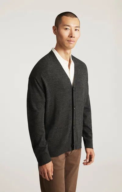 Mavi Button-up Cardigan In Anthracite Melange In Gray