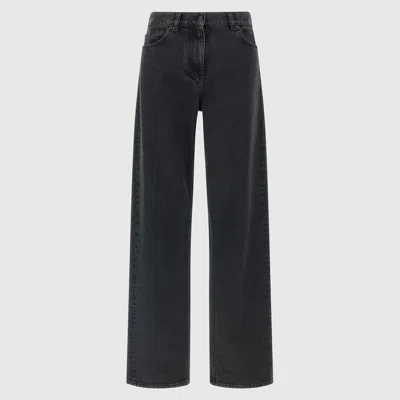 The Row Five-pocket Denim Trousers Featuring Belt Loops In Black