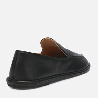 The Row Canal Leather Loafers In Black