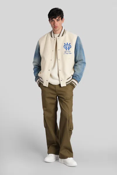 Off-white Pants In Green Cotton In Green