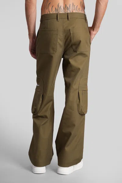 Off-white Pants In Green Cotton In Green