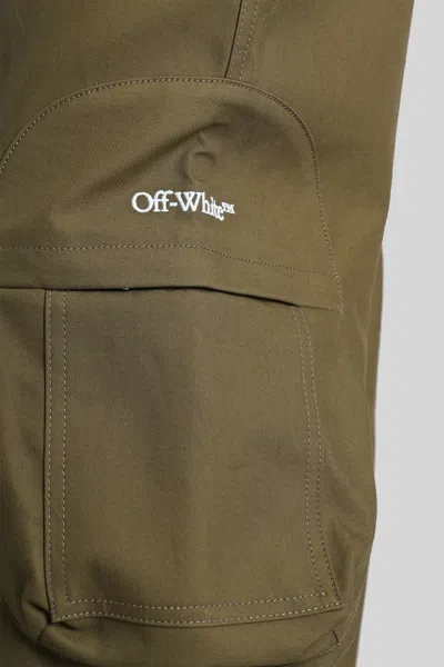 Off-white Pants In Green Cotton In Green