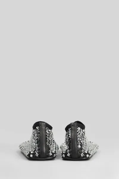 Christopher Esber Minette Bezeled Mesh Ballet Flats In Black Nylon In Black