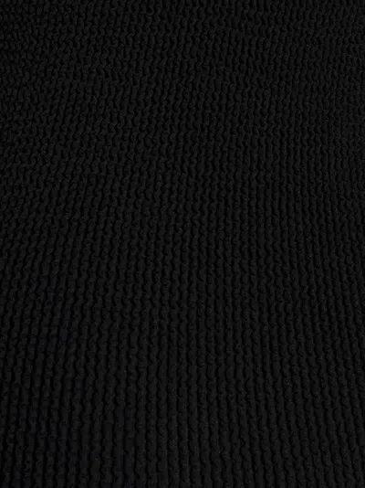 Hunza G Crinkled Terry Tank Mini Dress In Black