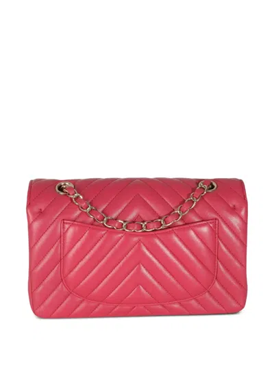 Pre-owned Chanel Double Flap Shoulder Bag In Pink