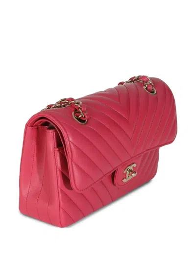 Pre-owned Chanel Double Flap Shoulder Bag In Pink