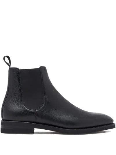 Bally Scribe Un Grained-leather Boots In Black