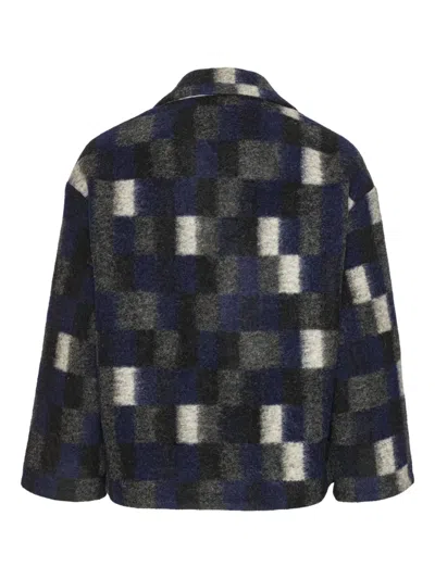 Henrik Vibskov Brushed Square-pattern Jacket In Multi