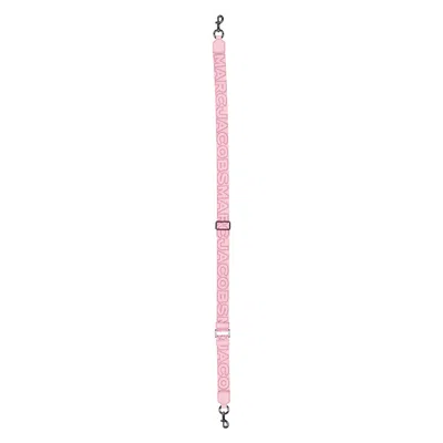 Marc Jacobs The Thin Outline Logo Webbing Strap In Pink
