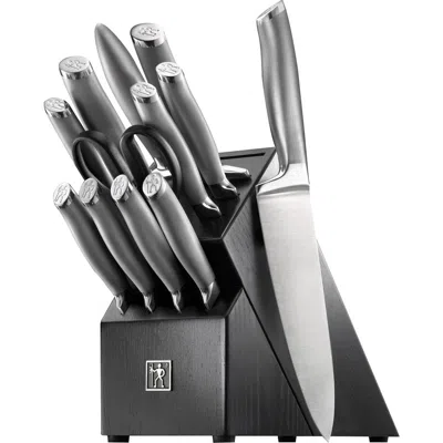 Henckels Cutlery Modernist 13-piece Knife Block Set In Silver