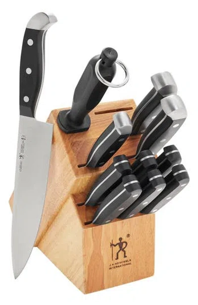 Henckels Cutlery Statement 12-piece Knife Block Set In Black